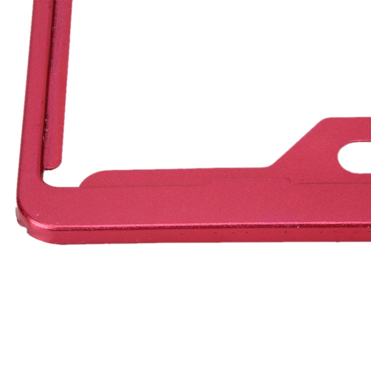 2 PCS Car License Plate Frames Car Styling License Plate Frame Aluminum Alloy Universal License Plate Holder Car Accessories(Red) by buy2fix