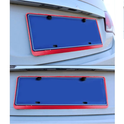 2 PCS Car License Plate Frames Car Styling License Plate Frame Aluminum Alloy Universal License Plate Holder Car Accessories(Red) by buy2fix