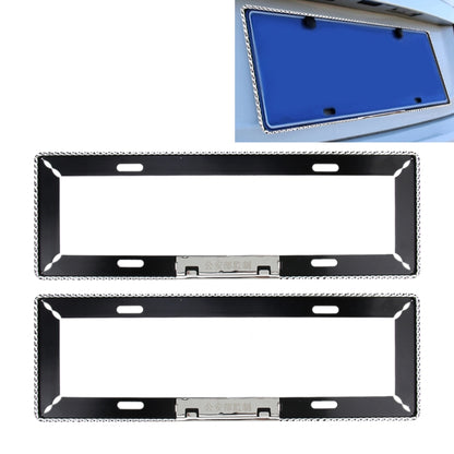 2 PCS Car License Plate Frames Car Styling License Plate Frame Aluminum Alloy Universal License Plate Holder Car Accessories(Black) by buy2fix