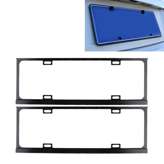 2 PCS Car License Plate Frames Car Styling License Plate Frame Magnesium Alloy Universal License Plate Holder Car Accessories(Black) by buy2fix