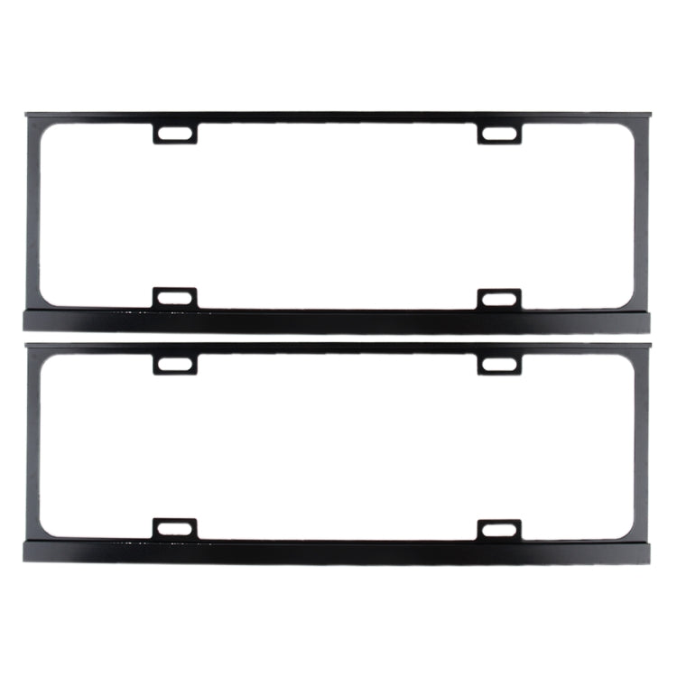 2 PCS Car License Plate Frames Car Styling License Plate Frame Magnesium Alloy Universal License Plate Holder Car Accessories(Black) by buy2fix