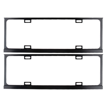 2 PCS Car License Plate Frames Car Styling License Plate Frame Magnesium Alloy Universal License Plate Holder Car Accessories(Black) by buy2fix
