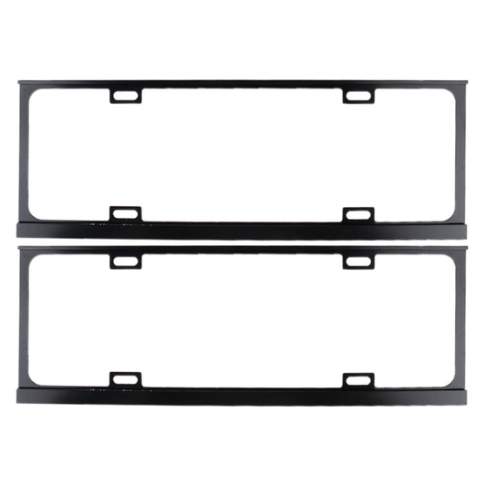 2 PCS Car License Plate Frames Car Styling License Plate Frame Magnesium Alloy Universal License Plate Holder Car Accessories(Black) by buy2fix
