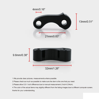 OT243 2 PCS Aluminum Alloy Window Latch Hinge Pivot for 95-04 Tacoma 00-06 Tundra Rear Quarter BL - Glasses & Windows Accessories by buy2fix | Online Shopping UK | buy2fix