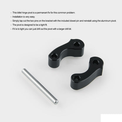 OT243 2 PCS Aluminum Alloy Window Latch Hinge Pivot for 95-04 Tacoma 00-06 Tundra Rear Quarter BL - Glasses & Windows Accessories by buy2fix | Online Shopping UK | buy2fix