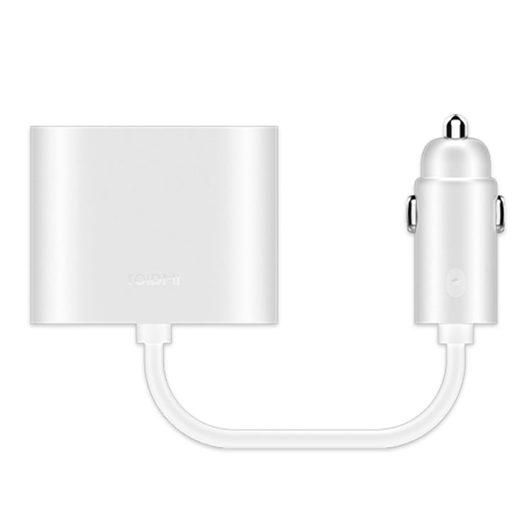 Original Xiaomi Youpin ROIDMI 2 in 1 120W 10A Car Cigarette Lighter + Dual USB Port Quick Charge Car Charger(White) by Xiaomi