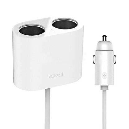 Original Xiaomi Youpin ROIDMI 2 in 1 120W 10A Car Cigarette Lighter + Dual USB Port Quick Charge Car Charger(White) by Xiaomi