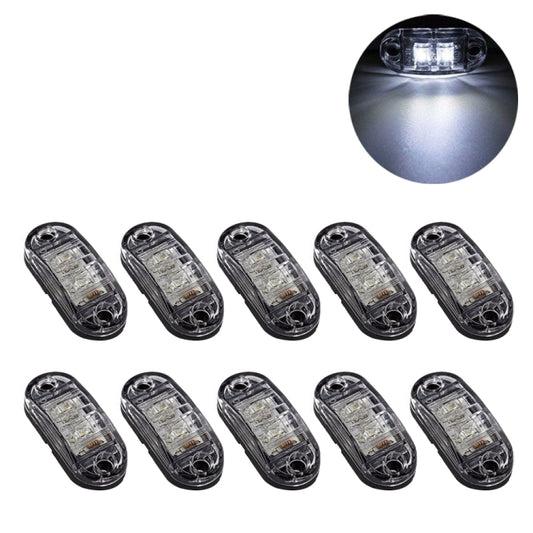 10 PCS Car Truck Trailer Piranha LED Side Marker Indicator Lights Bulb Lamp(White Light) - Clearance Lights by buy2fix | Online Shopping UK | buy2fix
