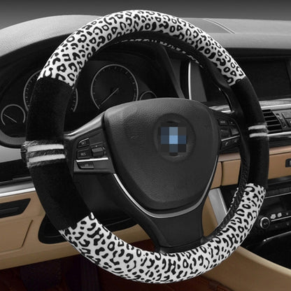 Leopard Grain Steering Wheel Cover, Adaptation Steering Wheel Diameter: 37-38 cm by buy2fix