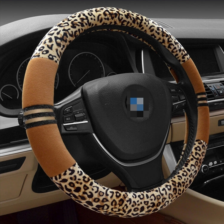 Leopard Grain Steering Wheel Cover, Adaptation Steering Wheel Diameter: 37-38 cm by buy2fix