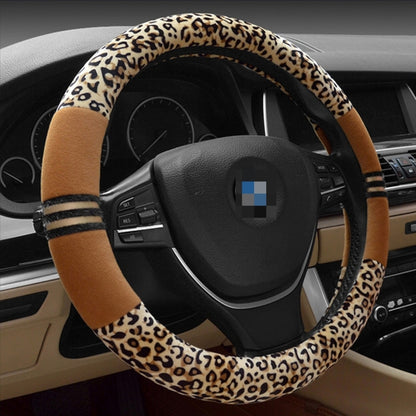 Leopard Grain Steering Wheel Cover, Adaptation Steering Wheel Diameter: 37-38 cm by buy2fix