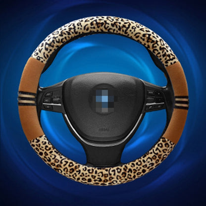 Leopard Grain Steering Wheel Cover, Adaptation Steering Wheel Diameter: 37-38 cm by buy2fix