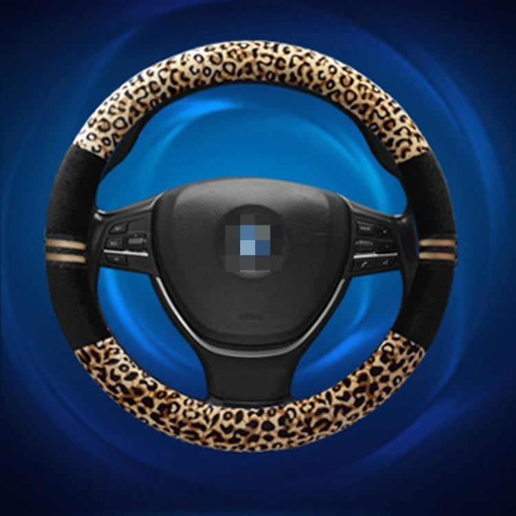 Leopard Grain Steering Wheel Cover, Adaptation Steering Wheel Diameter: 37-38 cm by buy2fix