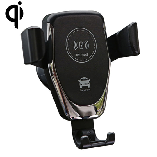 Support de sortie d'air de voiture, chargeur sans fil, chargeur sans fil Standard Qi (noir)