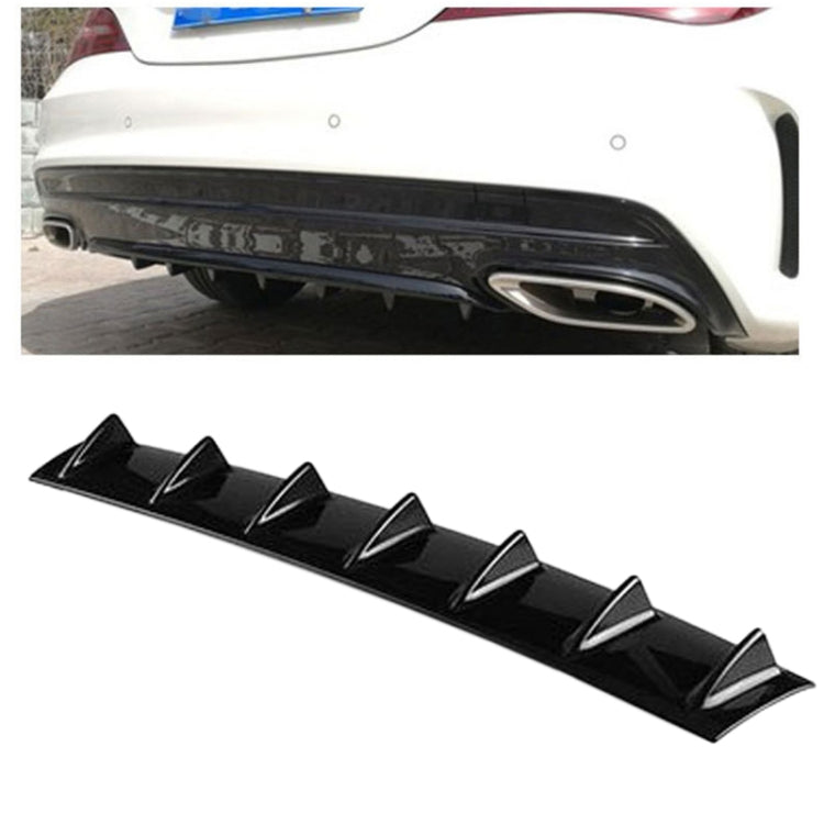 Universal Car Rear Bumper Lip Diffuser 7 Shark Fin Style Black ABS, Size: 85.0x18.0x5.0cm by buy2fix