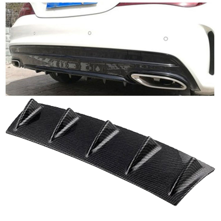 Universal Car Rear Bumper Lip Diffuser 5 Shark Fin Style Carbon Fiber ABS, Size: 60.0x18.0x5.0cm by buy2fix