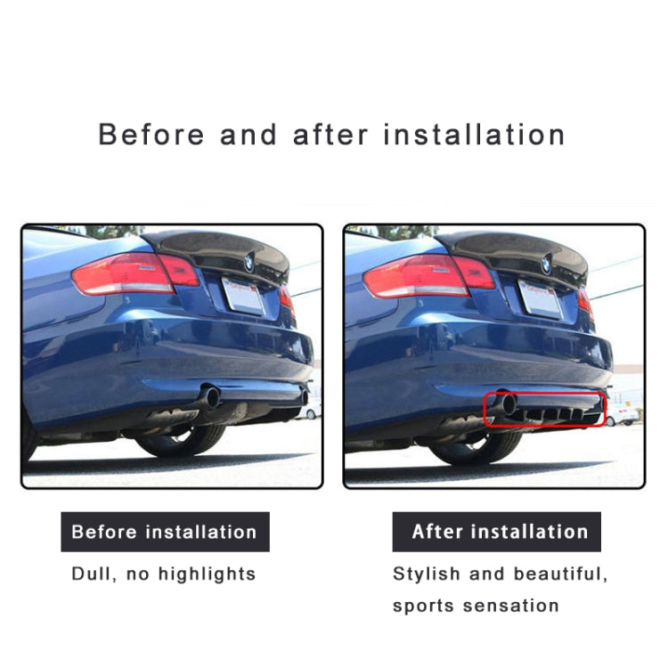 Universal Car Rear Bumper Lip Diffuser 5 Shark Fin Style Carbon Fiber ABS, Size: 60.0x18.0x5.0cm by buy2fix