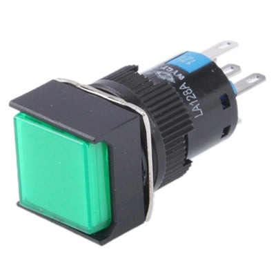 Car DIY Square Button Push Switch with LED Indicator, DC 24V(Green) - Car Switches by buy2fix | Online Shopping UK | buy2fix