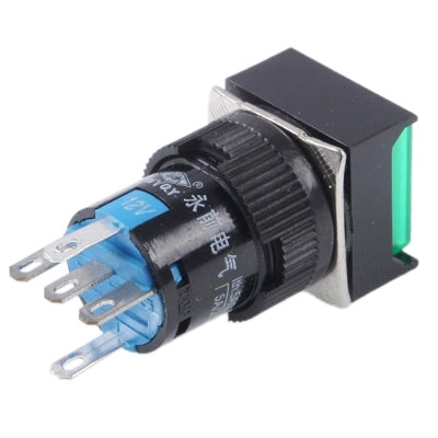 Car DIY Square Button Push Switch with LED Indicator, DC 24V(Green) - Car Switches by buy2fix | Online Shopping UK | buy2fix