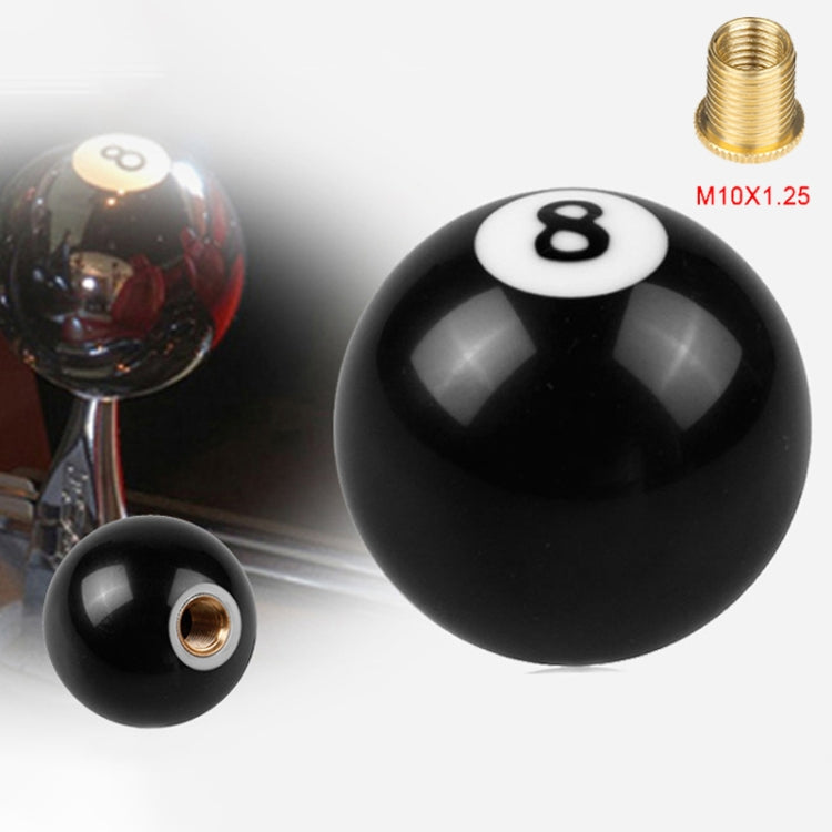 Black 8 Ball Shift Knob for Automatic Gear Shifer, Adapter Size: M10x 1.25 by buy2fix