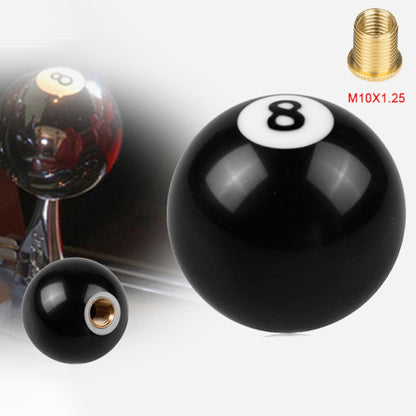 Black 8 Ball Shift Knob for Automatic Gear Shifer, Adapter Size: M10x 1.25 by buy2fix
