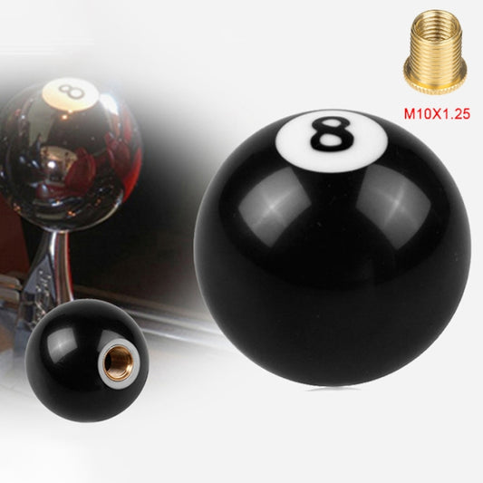 Black 8 Ball Shift Knob for Automatic Gear Shifer, Adapter Size: M10x 1.25 by buy2fix