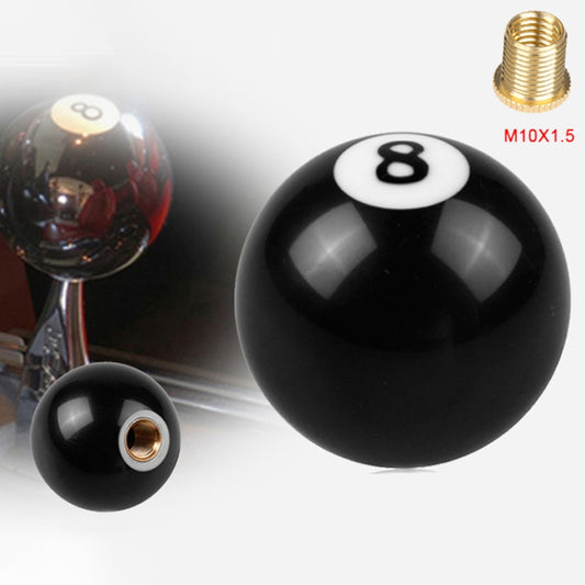 Black 8 Ball Shift Knob for Automatic Gear Shifer, Adapter Size: M10 x 1.5 by buy2fix