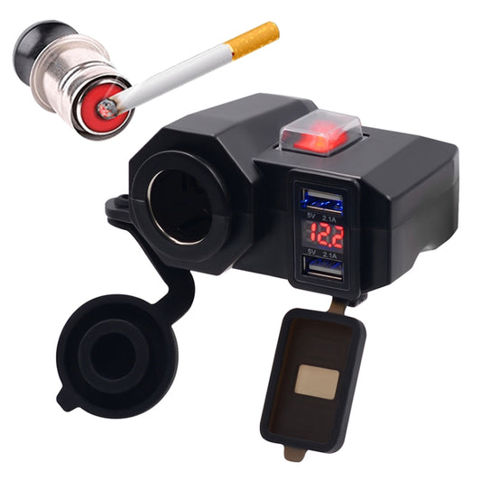 WUPP Multi-function WUPP 4 Motorcycle USB Charger Cigarette Lighter, with Blue Light - Battery Charger by WUPP | Online Shopping UK | buy2fix