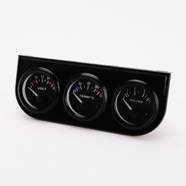 52mm 3 in 1 Auto Gauge Car Meter Voltmeter + Water Temp Gauge + Oil press Gauge - Clocks & Car Meters by buy2fix | Online Shopping UK | buy2fix