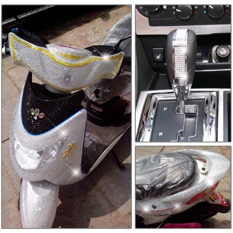 4mm Glitter Crystal Diamond Decoration / Shining Rhinestone Sticker for Car Sticker & Cell Phone Ornament(Pink White) by buy2fix