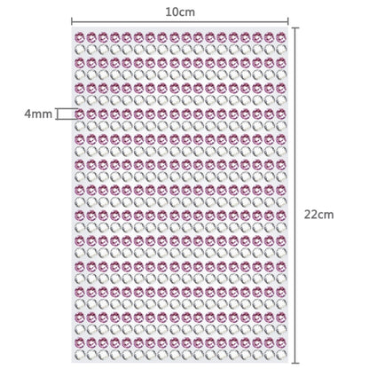 4mm Glitter Crystal Diamond Decoration / Shining Rhinestone Sticker for Car Sticker & Cell Phone Ornament(Pink White) by buy2fix