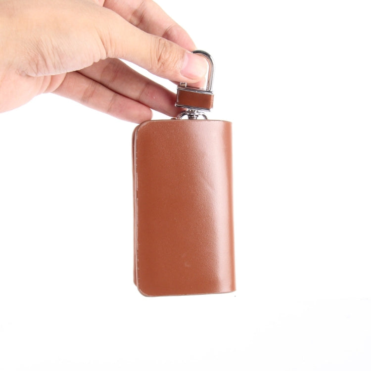Universal Leather Flash Powder Texture Waist Hanging Zipper Wallets Key Holder Bag (No Include Key)(Brown) by buy2fix