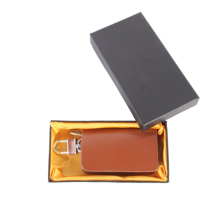 Universal Leather Flash Powder Texture Waist Hanging Zipper Wallets Key Holder Bag (No Include Key)(Brown) by buy2fix