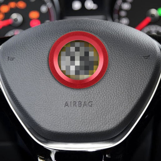 Car Aluminum Steering Wheel Decoration Ring For Cadillac(Red)