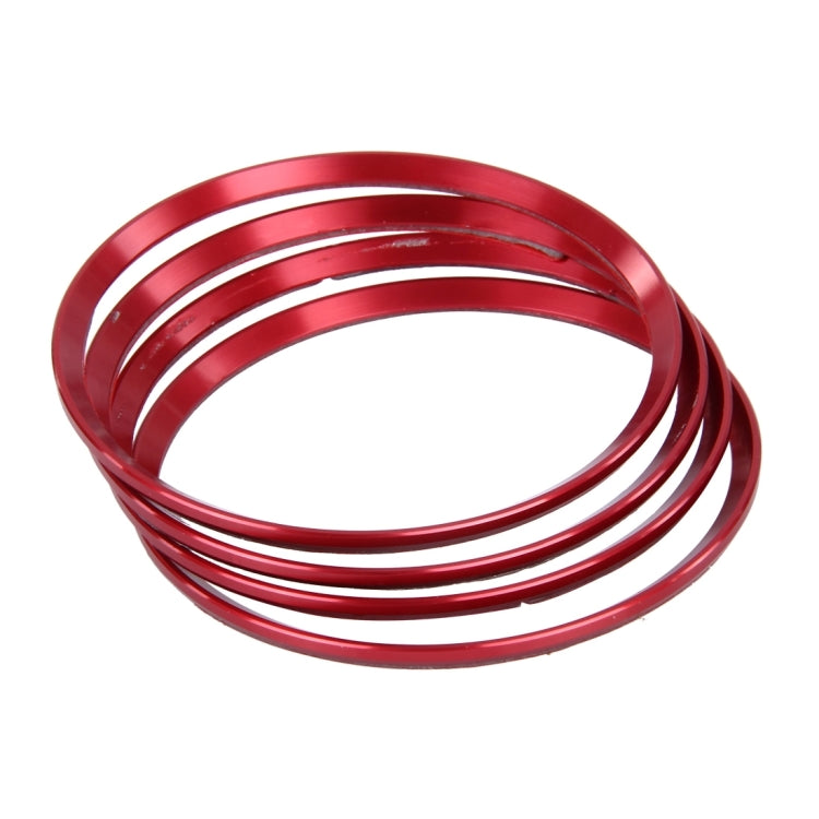 4 PCS Car Aluminum Wheel Hub Deroration Ring For Cadillac(Red) - Wheels Tires & Parts by buy2fix | Online Shopping UK | buy2fix