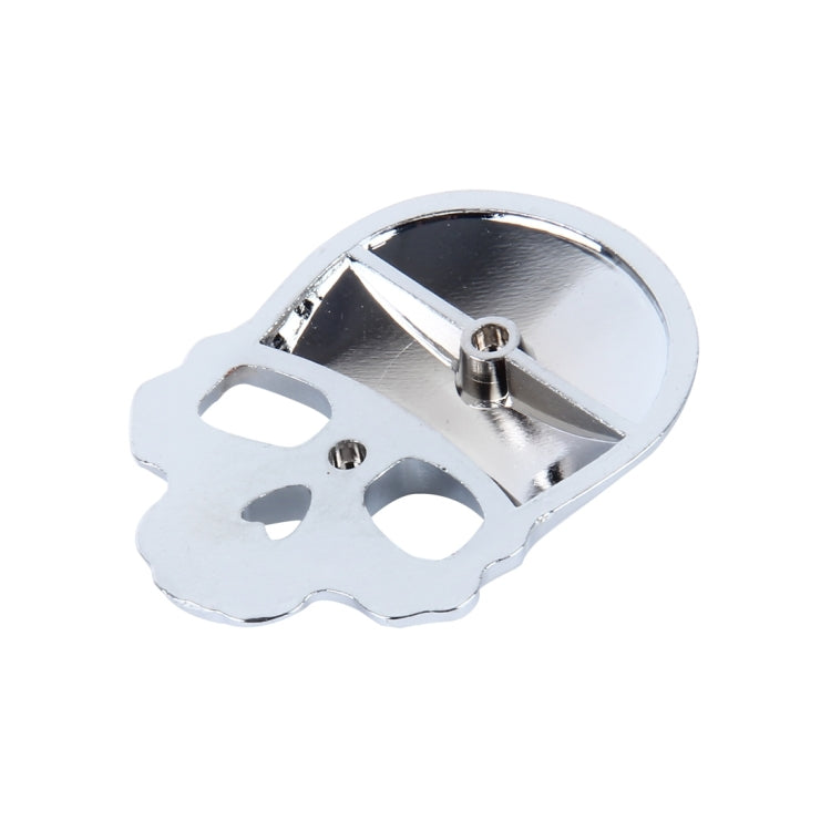 Skull And Cross Bone Shape Shining Metal Car Universal Sticker(Silver) by buy2fix