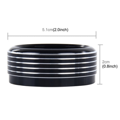 3 PCS Car Aluminum Air Conditioner Knob Case For Subaru(Black) by buy2fix