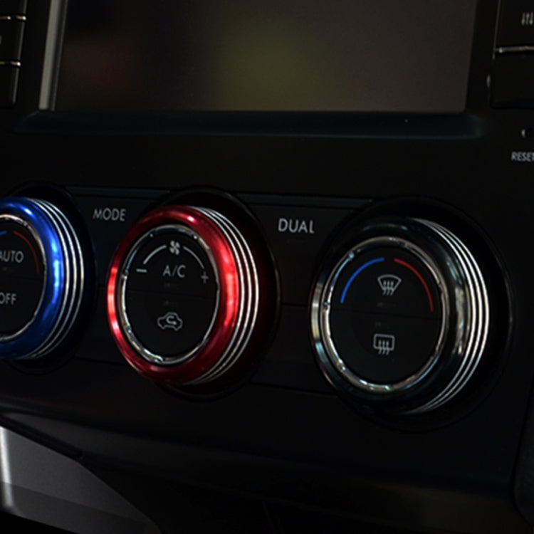 3 PCS Car Aluminum Air Conditioner Knob Case For Subaru(Black) by buy2fix