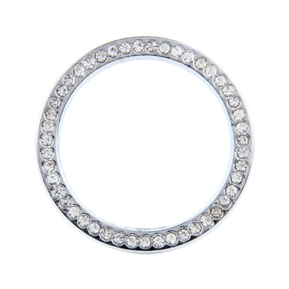 Universal Car Aluminum Steering Wheel Decoration Ring with Diamond For Start Stop Engine System(Silver) by buy2fix