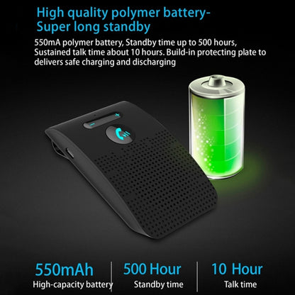 SP09 Multipoint Wireless Bluetooth V4.2 Handsfree Car Kit Speaker Speakerphone, Support Voice Readout & Vibration Sensor - Loudspeaker by buy2fix | Online Shopping UK | buy2fix