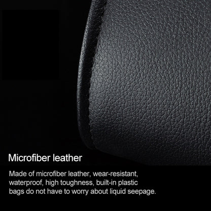 Car Multifunctional LED Design Hanging Folding Garbage Bin Storage Box (Black) by buy2fix