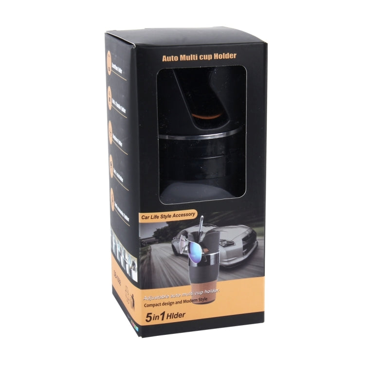 SB-1088 5 in 1 Auto Multi-functional Cup Holder Smartphone Drink Sunglasses Card Coin Small Accessories Holder by buy2fix