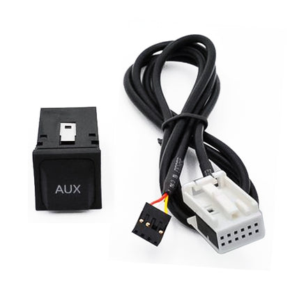Car AUX Adapter Switch Plug + Wiring Hardness for Volkswagen RCD510/310/300+ by buy2fix