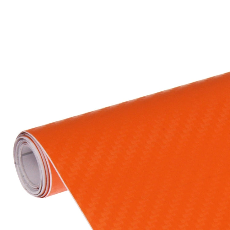 Car Decorative 3D Carbon Fiber PVC Sticker, Size: 152cm x 50cm(Orange) by buy2fix