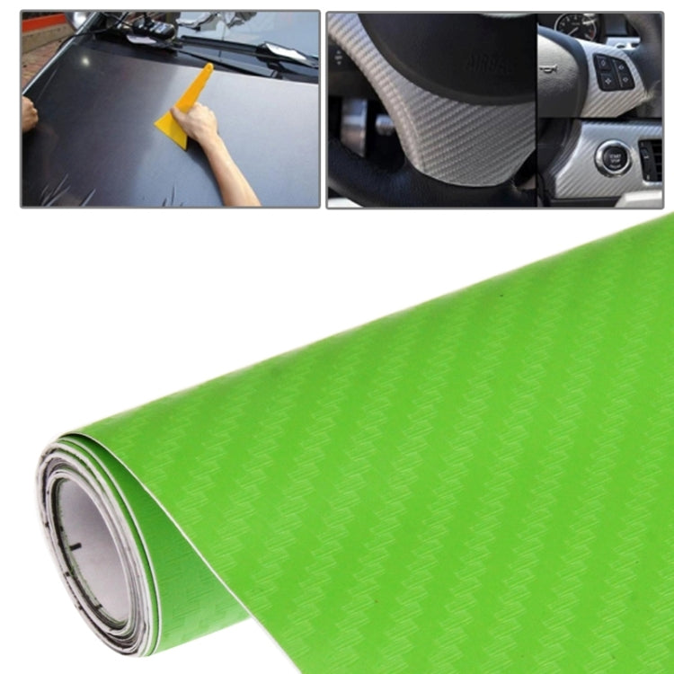 Car Decorative 3D Carbon Fiber PVC Sticker, Size: 152cm x 50cm(Green) by buy2fix