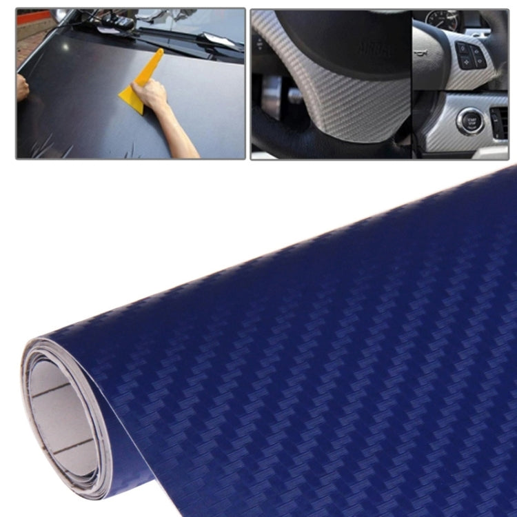 Car Decorative 3D Carbon Fiber PVC Sticker, Size: 152cm x 50cm(Blue) by buy2fix