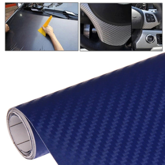 Car Decorative 3D Carbon Fiber PVC Sticker, Size: 152cm x 50cm(Blue) by buy2fix