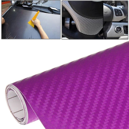 Car Decorative 3D Carbon Fiber PVC Sticker, Size: 152cm x 50cm(Purple) by buy2fix