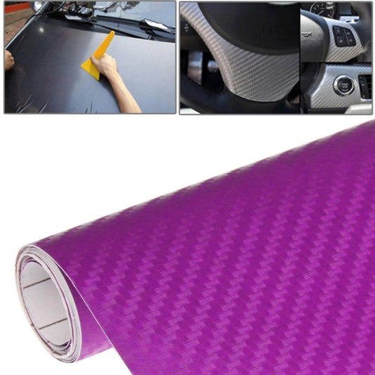 Car Decorative 3D Carbon Fiber PVC Sticker, Size: 152cm x 50cm(Purple) by buy2fix