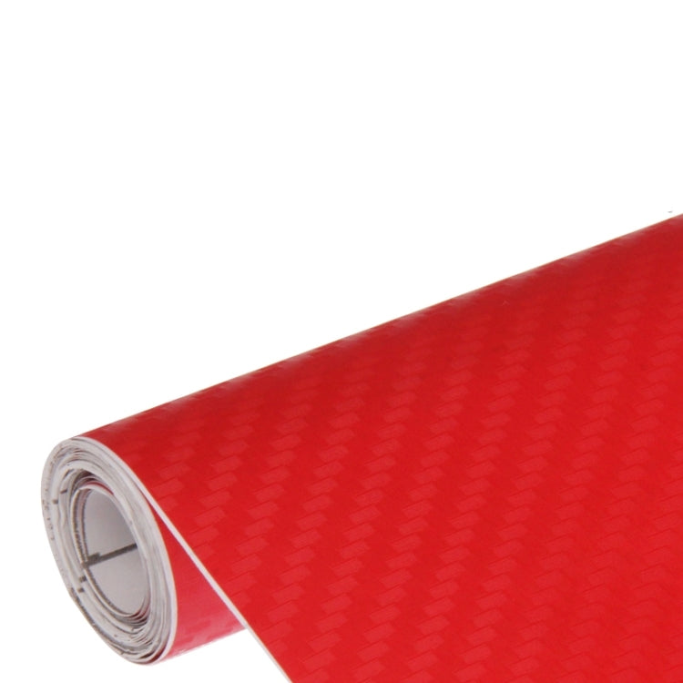 Car Decorative 3D Carbon Fiber PVC Sticker, Size: 152cm x 50cm(Red) by buy2fix